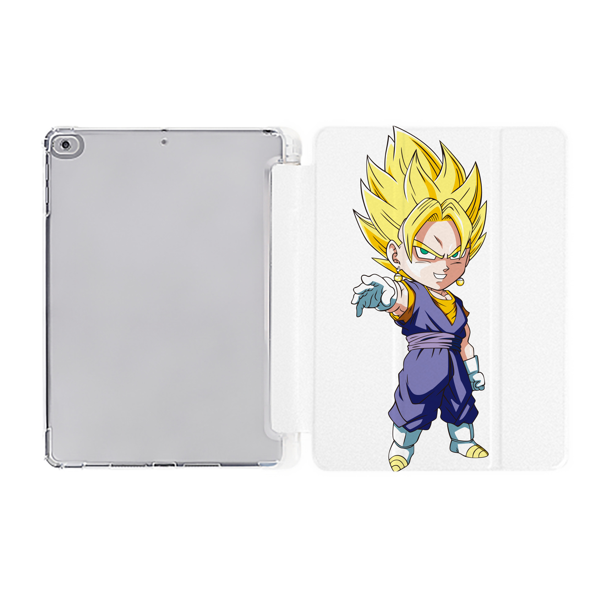 （画像用） ドラゴンボール ベジット DRAGON BALL Vegetto IPad ケース ペン収納付き 三つ折りスタンド PUレザー×シリコン 対応機種9.5/10.5/10.9インチ